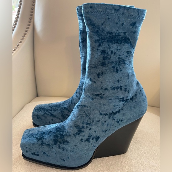 NEW STELLA MCCARTNEY Cowboy Crushed Velvet Boot - Picture 5 of 14